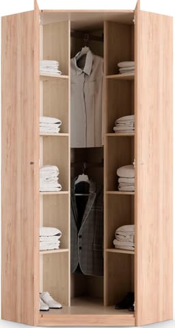 priess Eckkleiderschrank Barcelona | Holztöne
