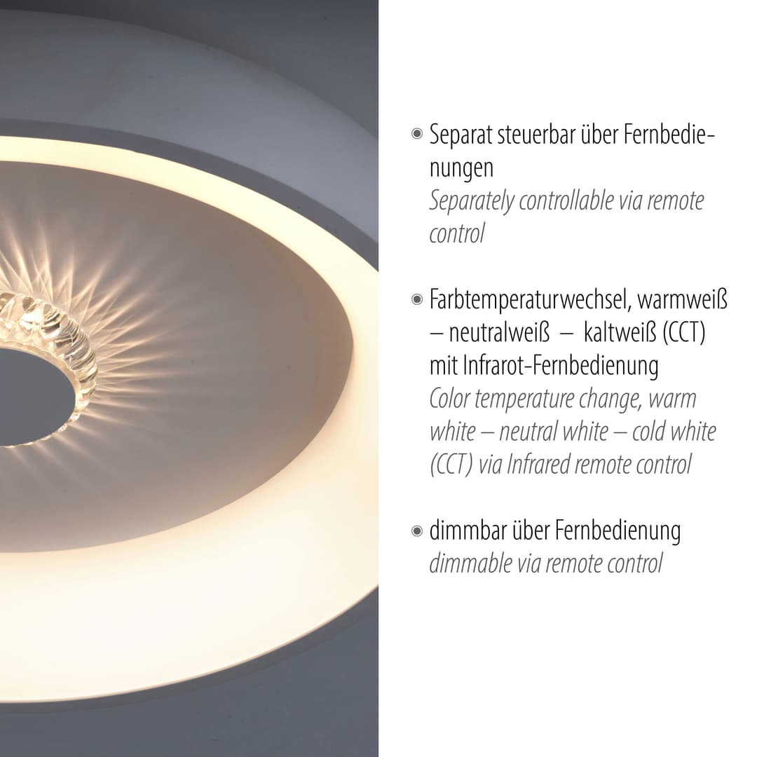 JUST LIGHT Deckenleuchte VERTIGO | Weiß