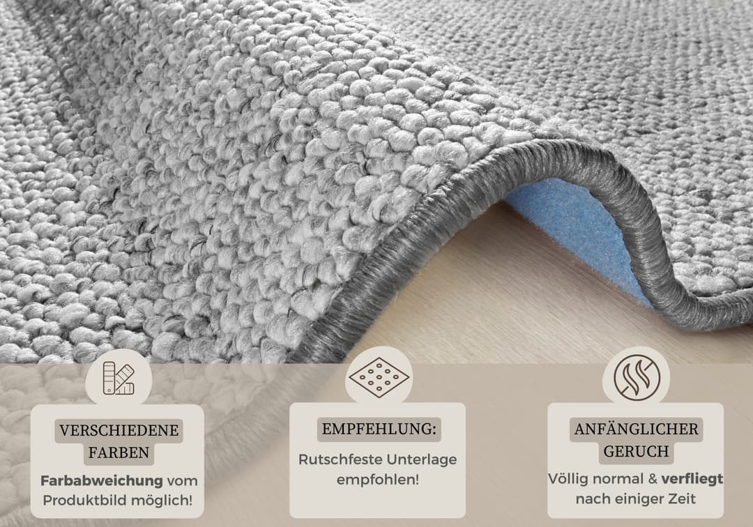 HANSE Home Teppich Wolly 2 | Grau