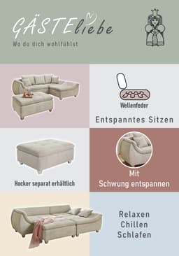Jockenhöfer Gruppe Ecksofa Genua | Grau