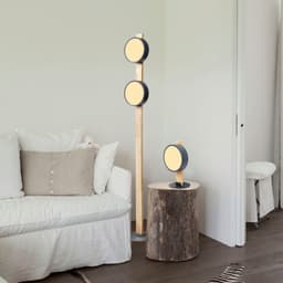 andas LED Stehlampe Fjälla | Holztöne