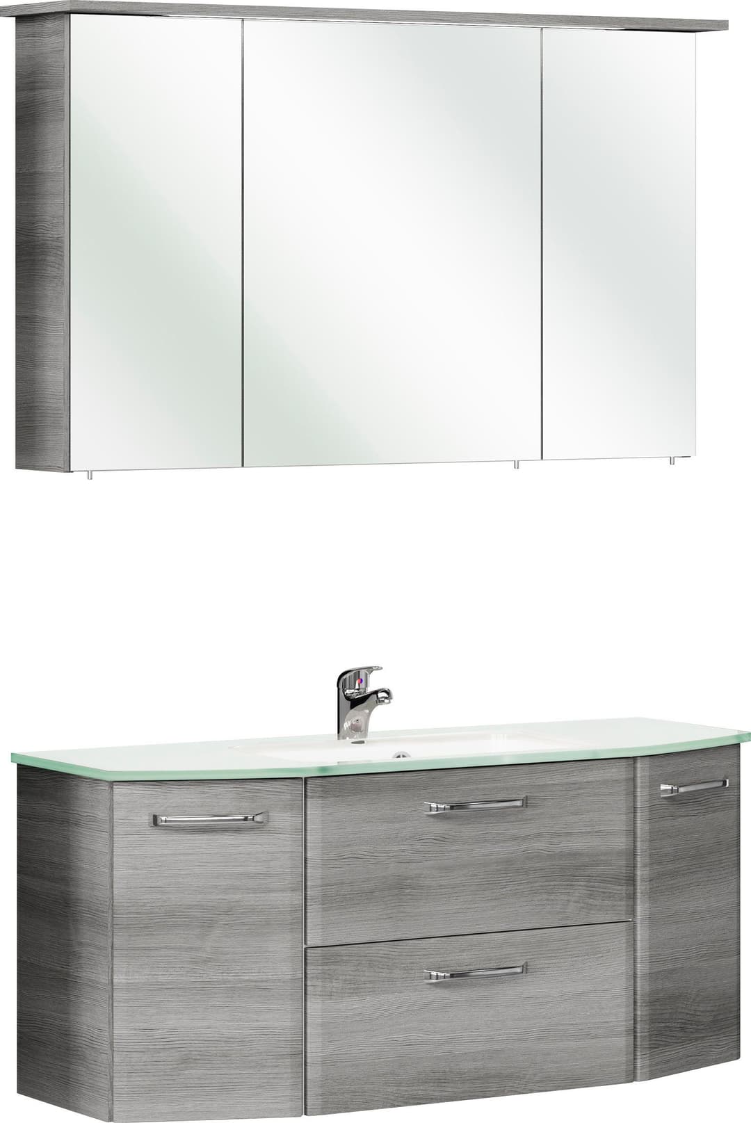 Saphir Quickset 328 Badmöbel-Set | Grau