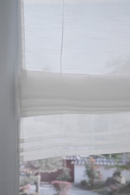 GARDINIA Raffrollo Voile Schlaufen | Weiß