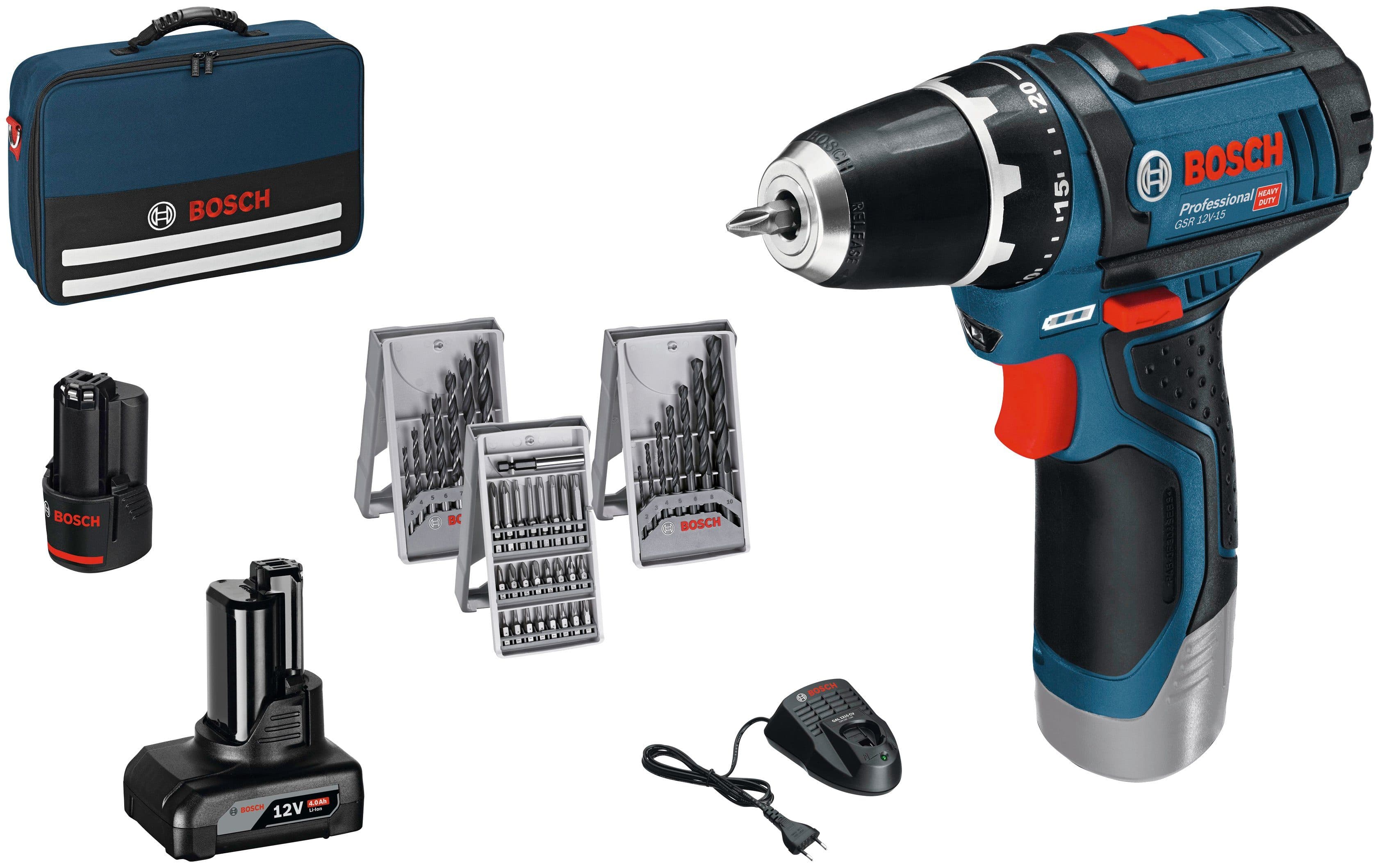 Bosch Professional Akku-Bohrschrauber GSR 12V-15 | Blau