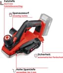 Einhell Akku-Elektrohobel TE-PL 18/82 Li - Solo | Rot 3