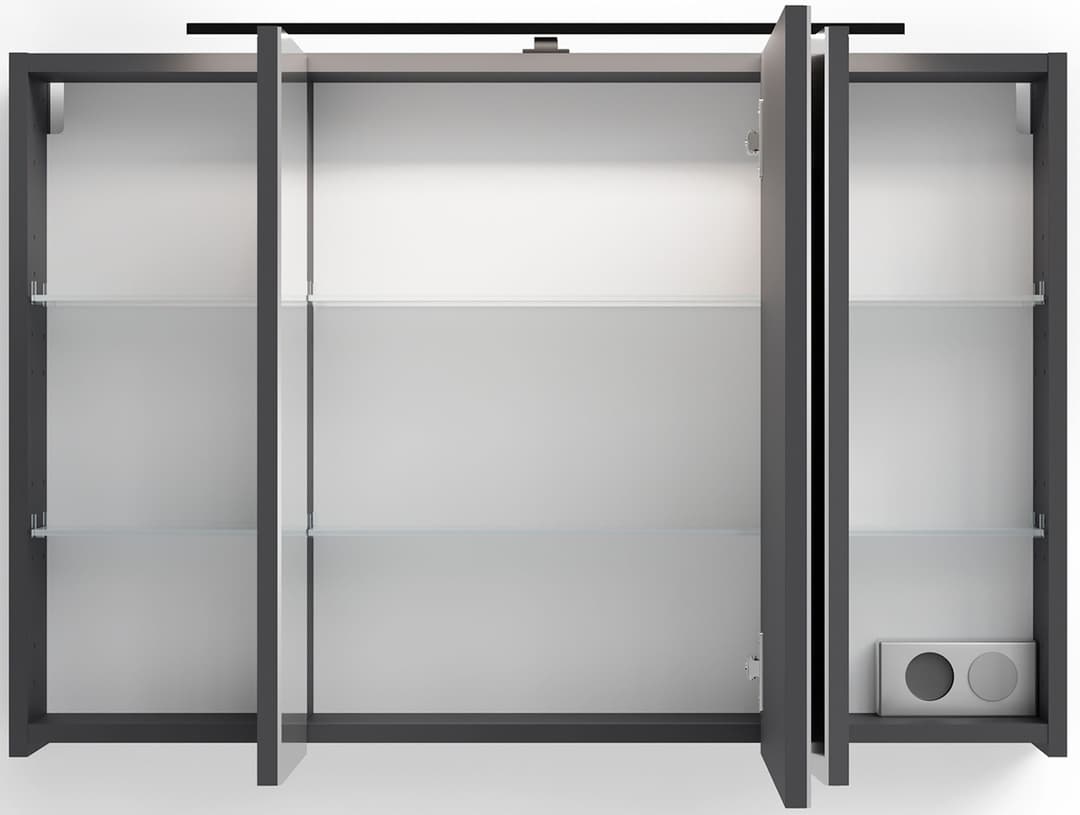 byLIVING Spiegelschrank Serie Spree | Schwarz