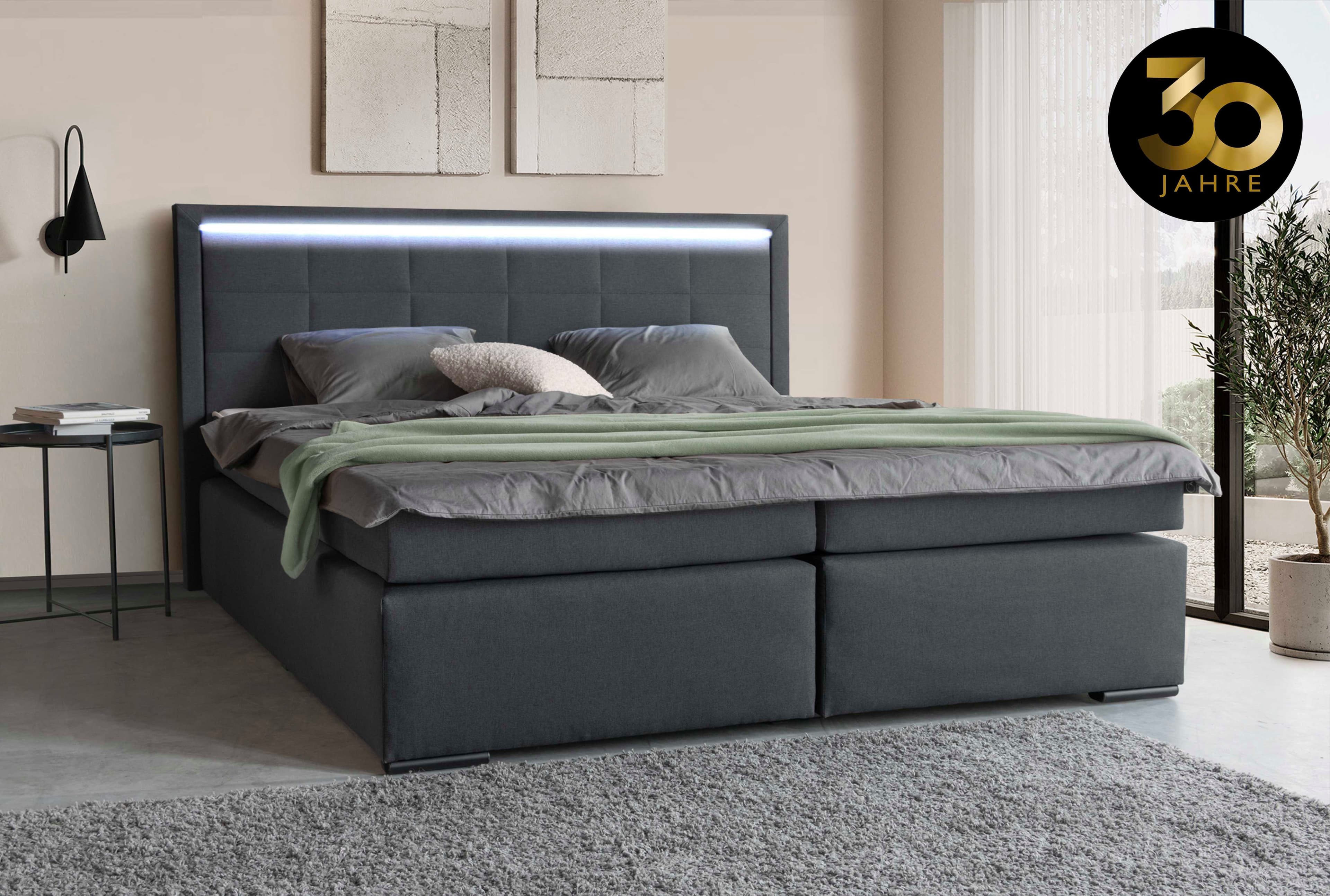 COLLECTION AB Boxspringbett Athena | Grau