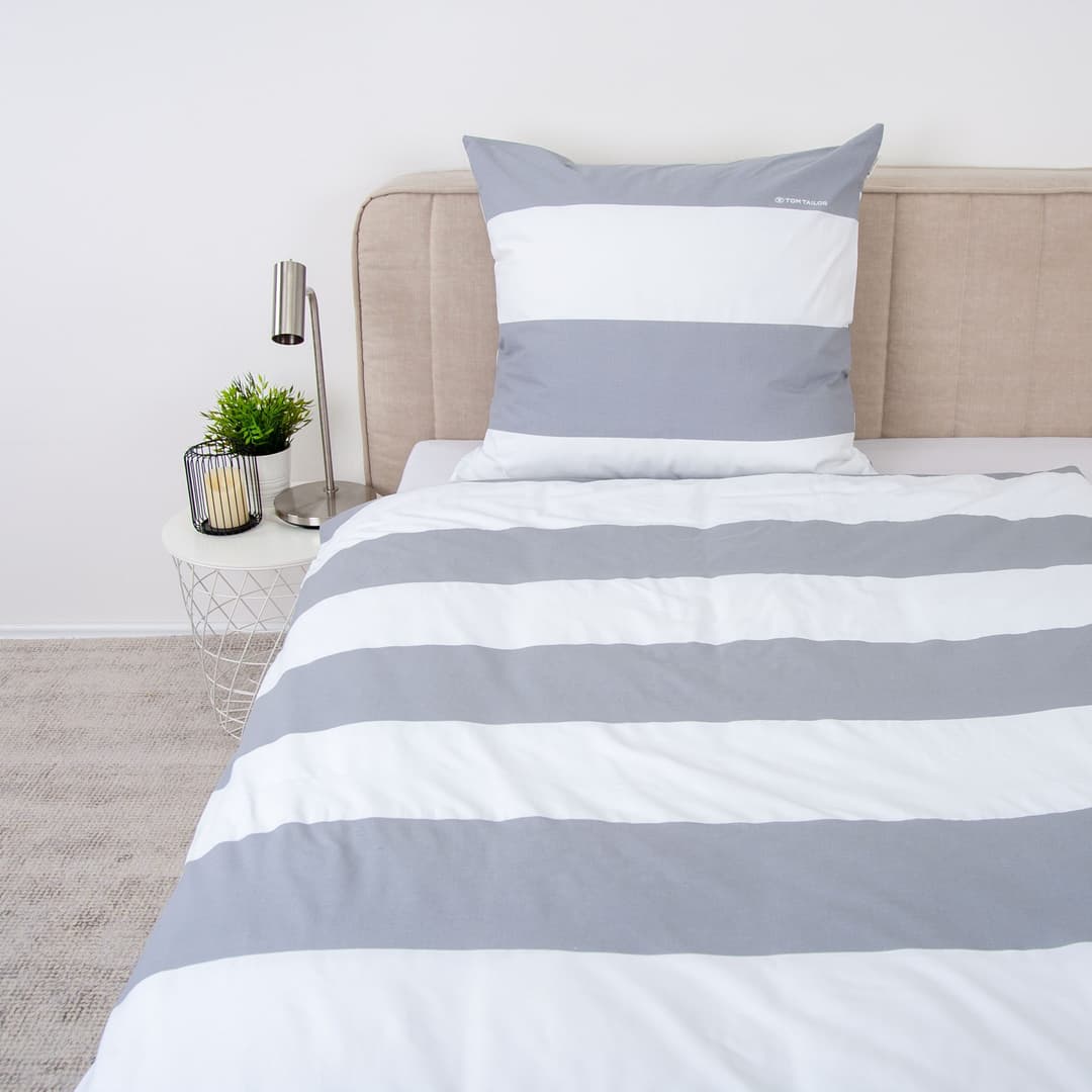 TOM TAILOR HOME Wendebettwäsche SIENA | Grau