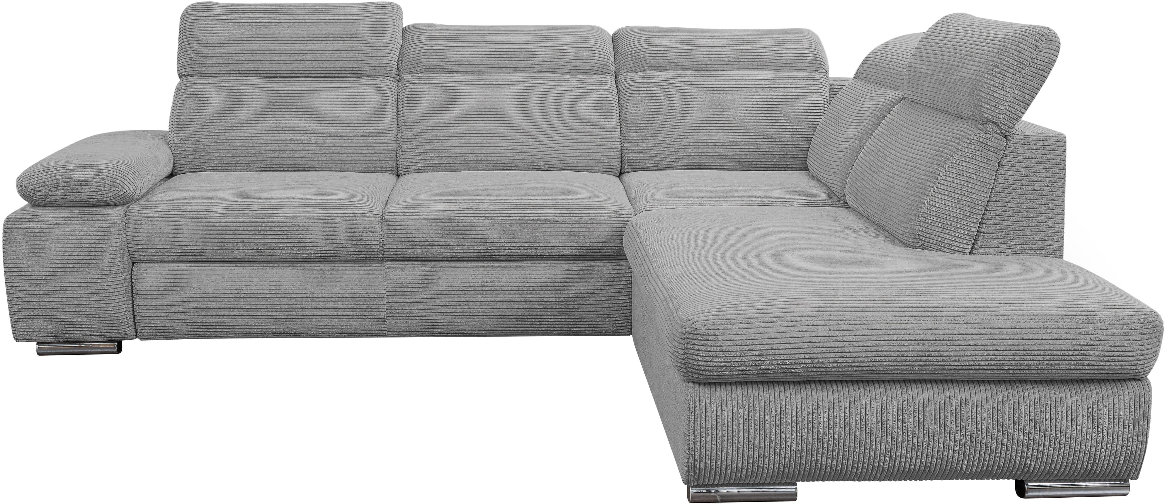 WERK2 Ecksofa Alicante Cord | Grau