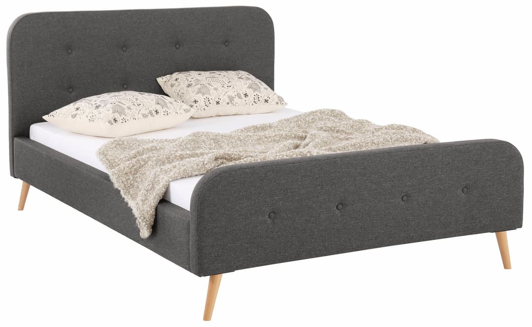 Home affaire Polsterbett Amrum | Grau