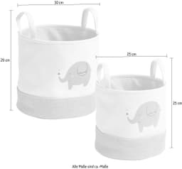 Zeller Present Aufbewahrungskorb Elefant (Set, 2 St) | Rosa