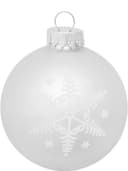 Krebs Glas Lauscha Weihnachtsbaumkugel Schneeflocke silberfarben (16 3