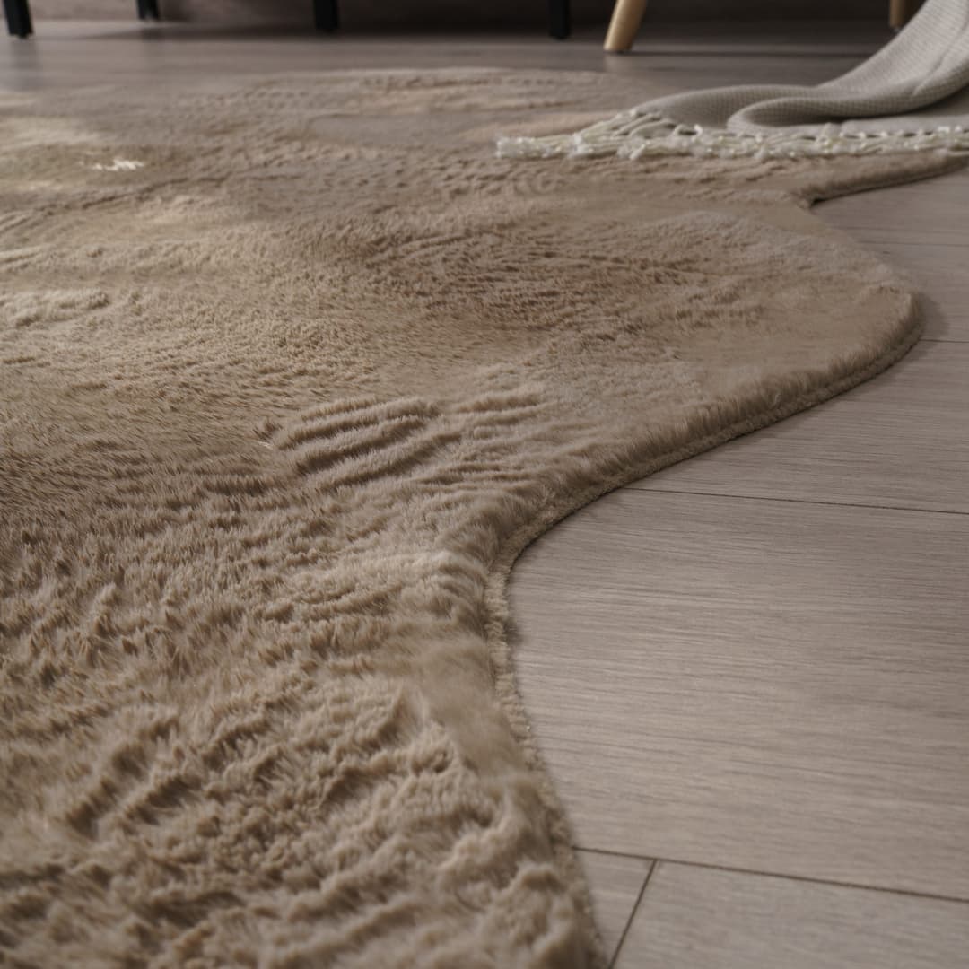 Paco Home Fellteppich Pelt 640 | Beige