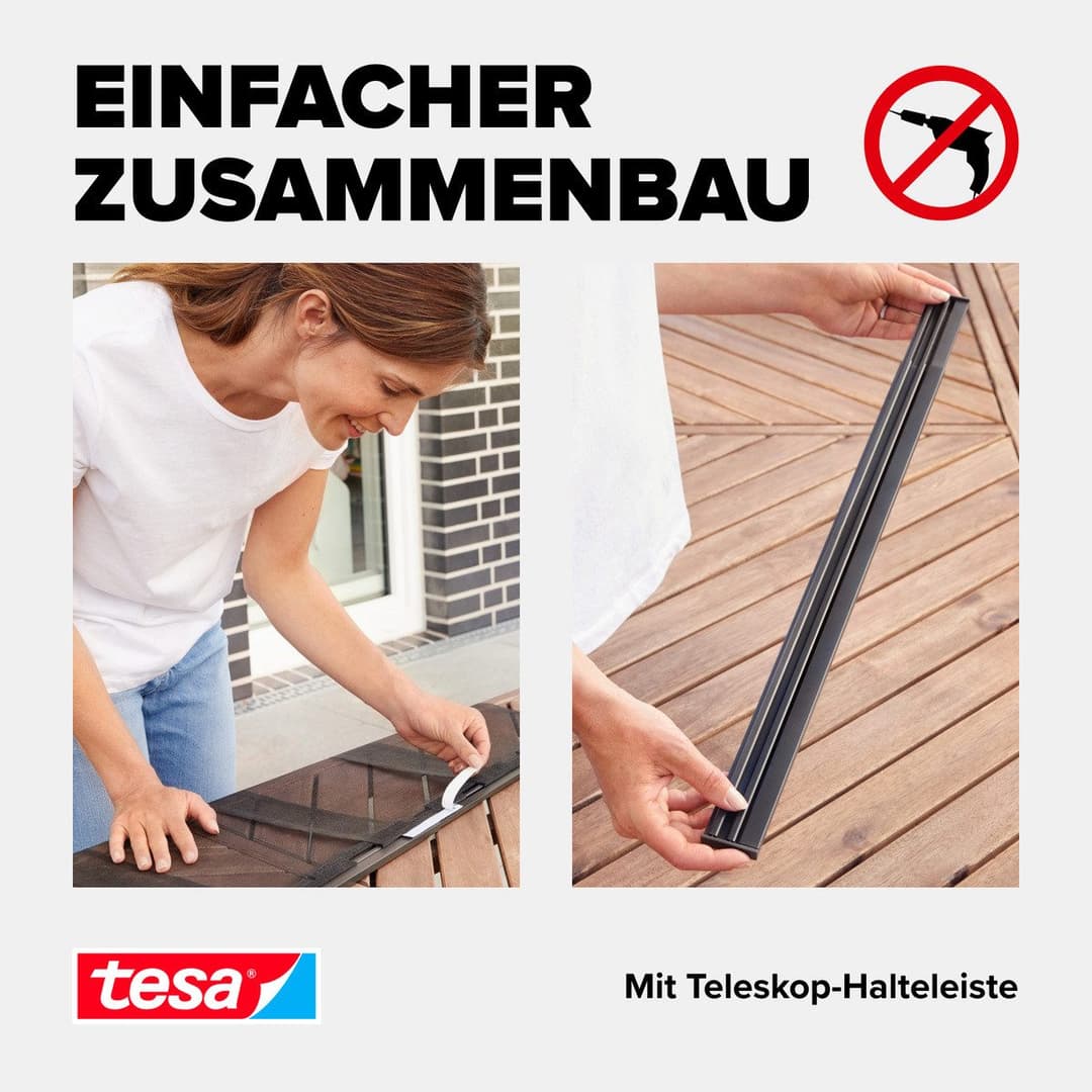 tesa Insektenschutz-Tür Insect Stop ALU Lamellentür teleskopierbar