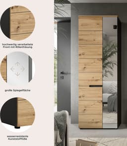 Home affaire Garderobenschrank REHAT | Grau
