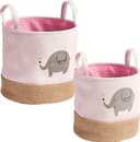 Zeller Present Aufbewahrungskorb Elefant (Set, 2 St) | Rosa