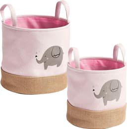 Zeller Present Aufbewahrungskorb Elefant (Set, 2 St) | Rosa