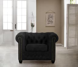 Home affaire Chesterfield-Sessel Rysum | Schwarz
