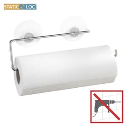 WENKO Wandrollenhalter Modell Static-Loc® | Silber