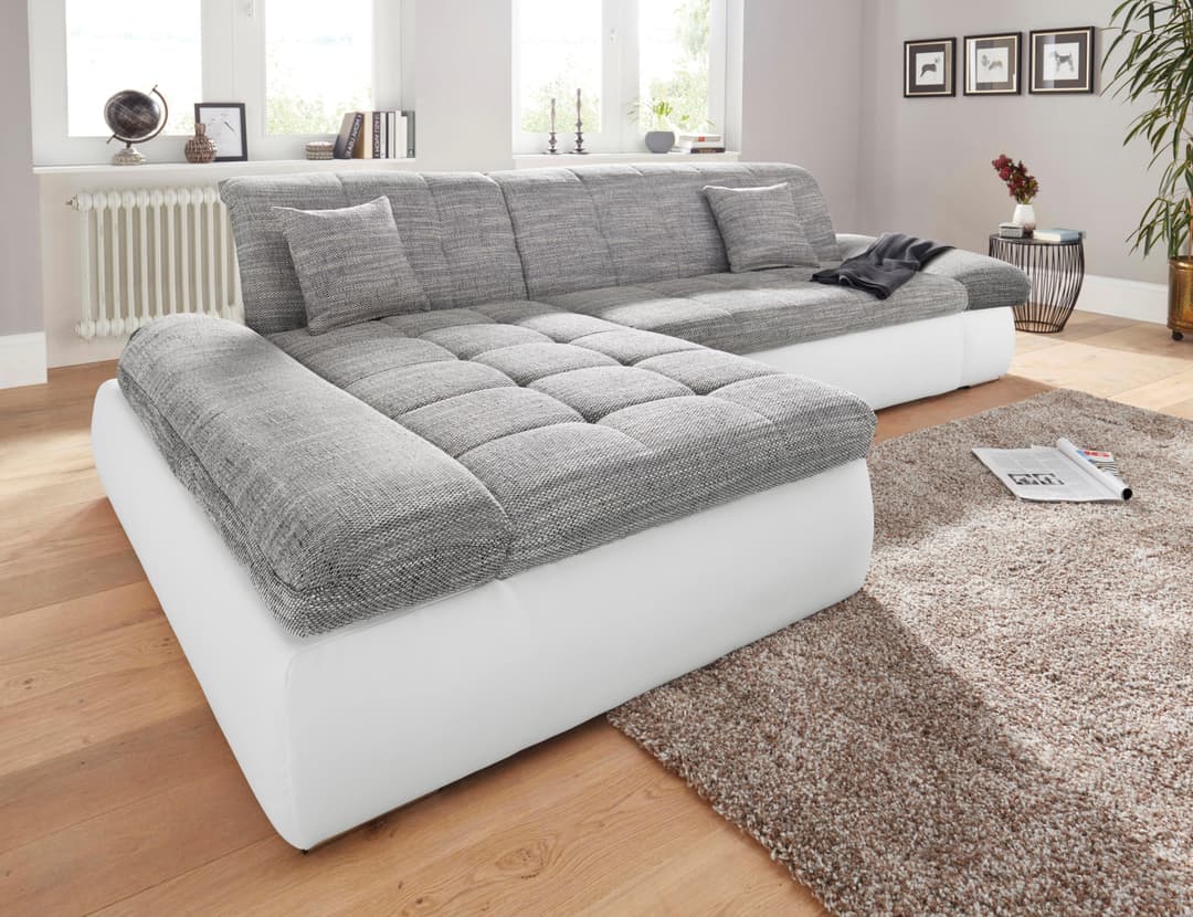 DOMO collection Ecksofa PB Moric | Grau