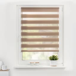 Doppelrollo Duo Rollo Klemmfix | Braun