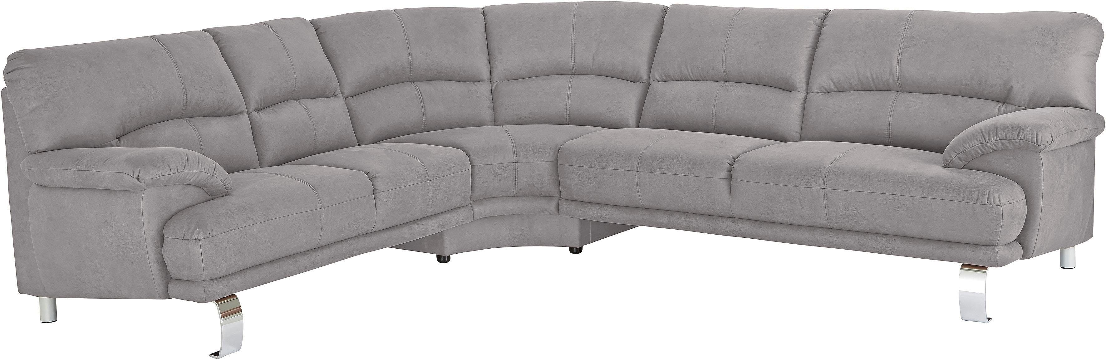 TRENDMANUFAKTUR Ecksofa Cecilia II | Grau