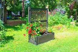 KHW Spalier Pflanzkasten groß 100 cm | Grau