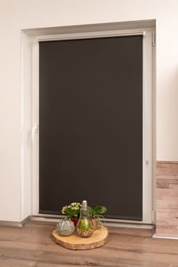 K-HOME Seitenzugrollo Thermo Klemmfix-Rollo | Schwarz