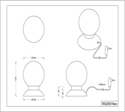 Reality Leuchten LED Tischleuchte Princess | Gold
