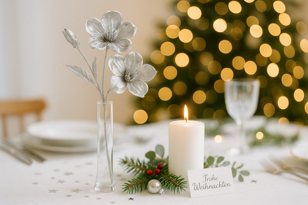 Kunstblume Magnolie | Silber
