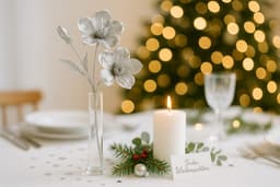 Kunstblume Magnolie | Silber