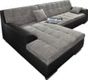 DOMO collection Ecksofa Treviso | Schwarz 2