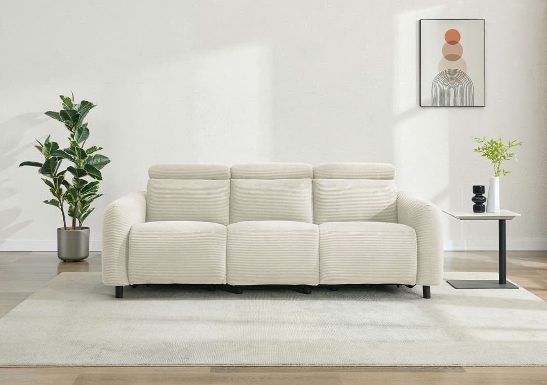 OTTO home 3-Sitzer SKAANE Cord-Sofa | Beige