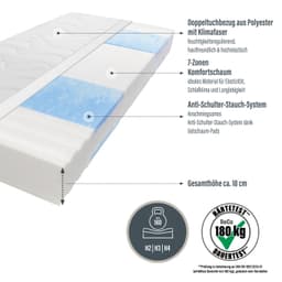 Kaltschaummatratze Blue Vision | Weiß