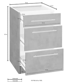 wiho Küchen Unterschrank Flexi2 | Beige