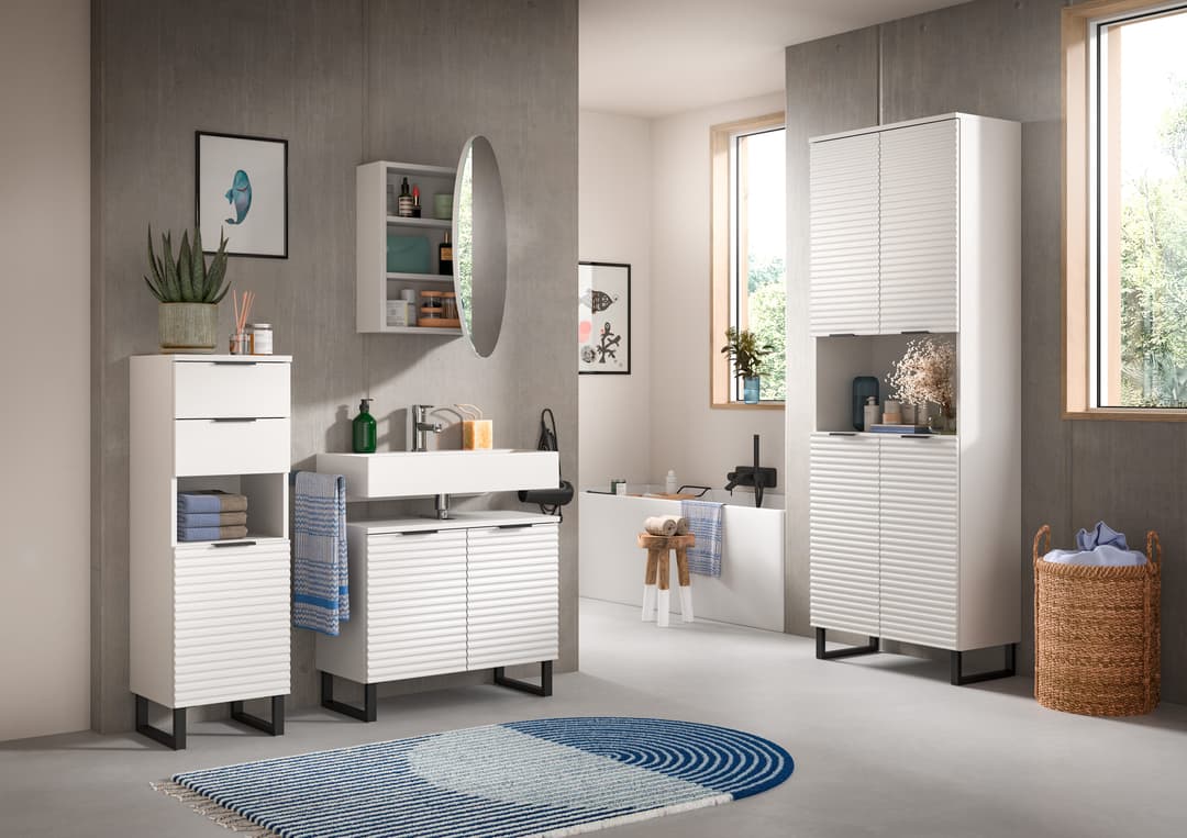 welltime Spiegelschrank Litica | Weiß