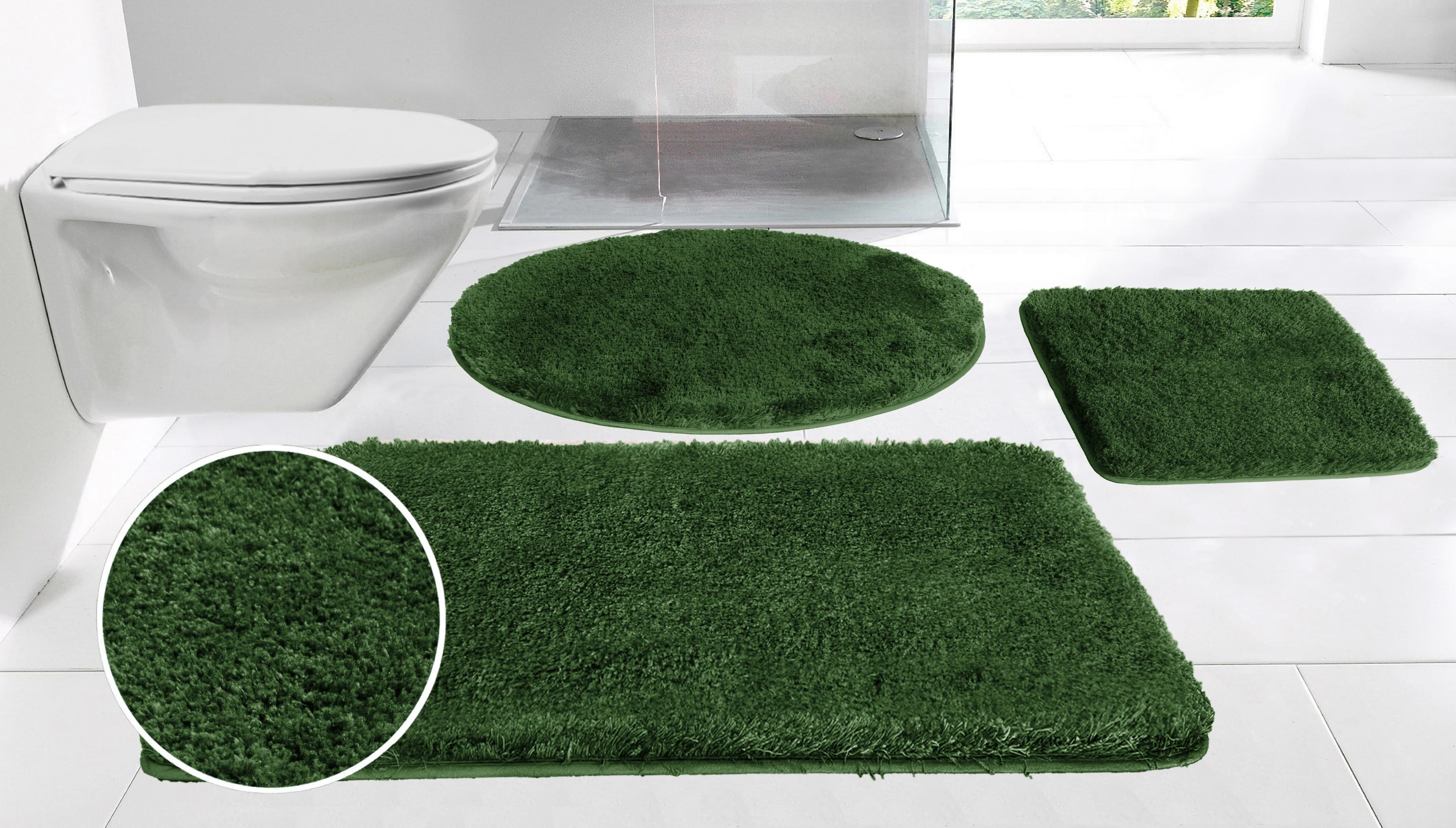 Möve Badematte Superwuschel | Grün
