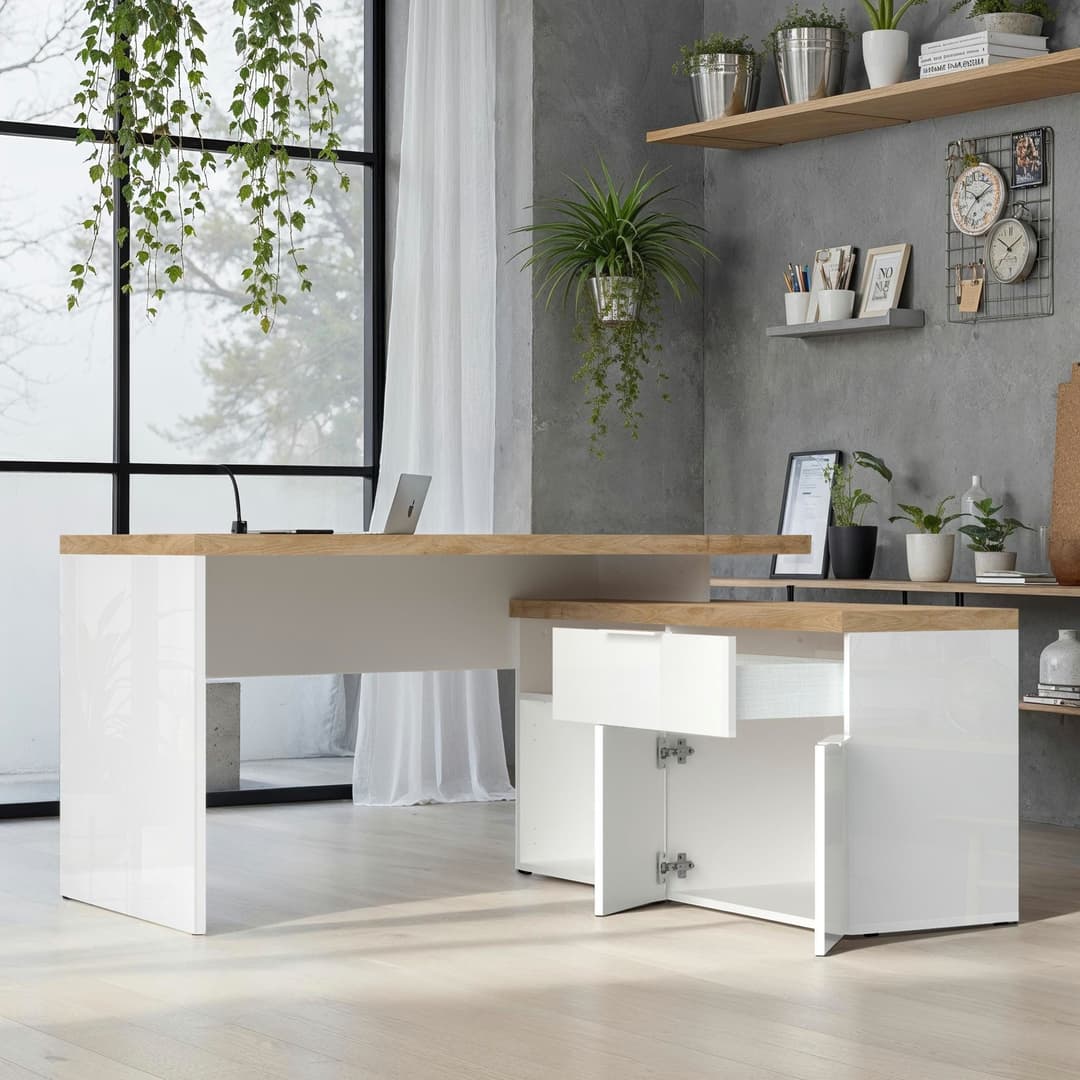 Home affaire Eckschreibtisch Easy | Holztöne