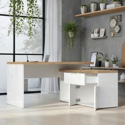 Home affaire Eckschreibtisch Easy | Holztöne