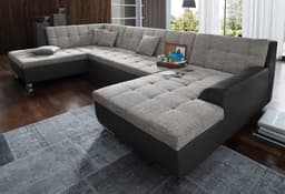 DOMO collection Wohnlandschaft Treviso | Schwarz