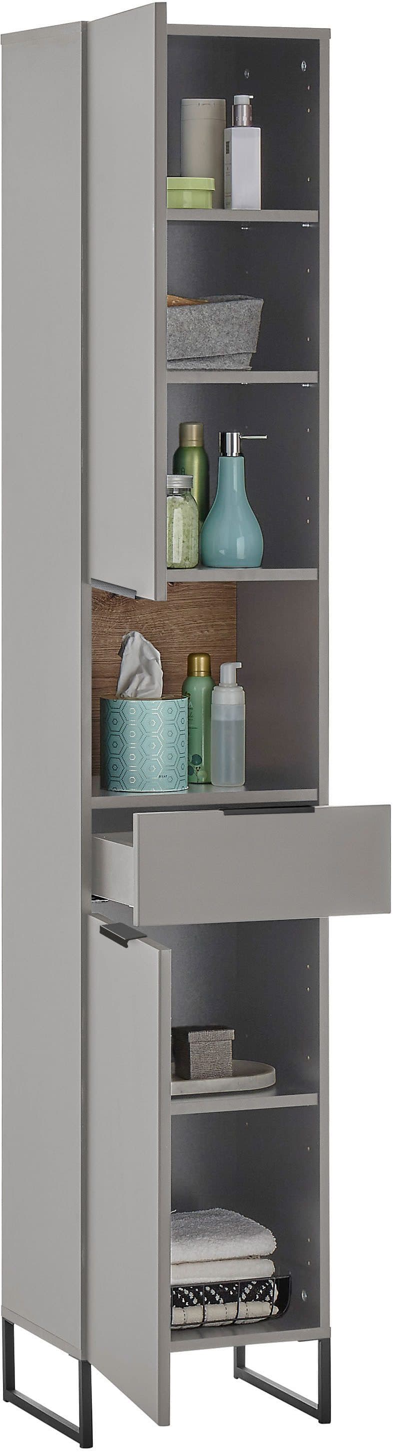 BASIC by Balculina Hochschrank Denver | Grau
