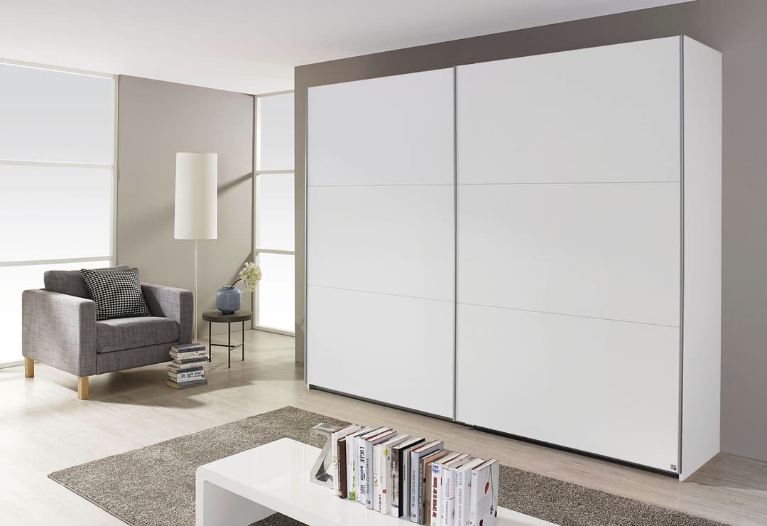 rauch Schwebetürenschrank Kleiderschrank Schrank Garderobe | Weiß