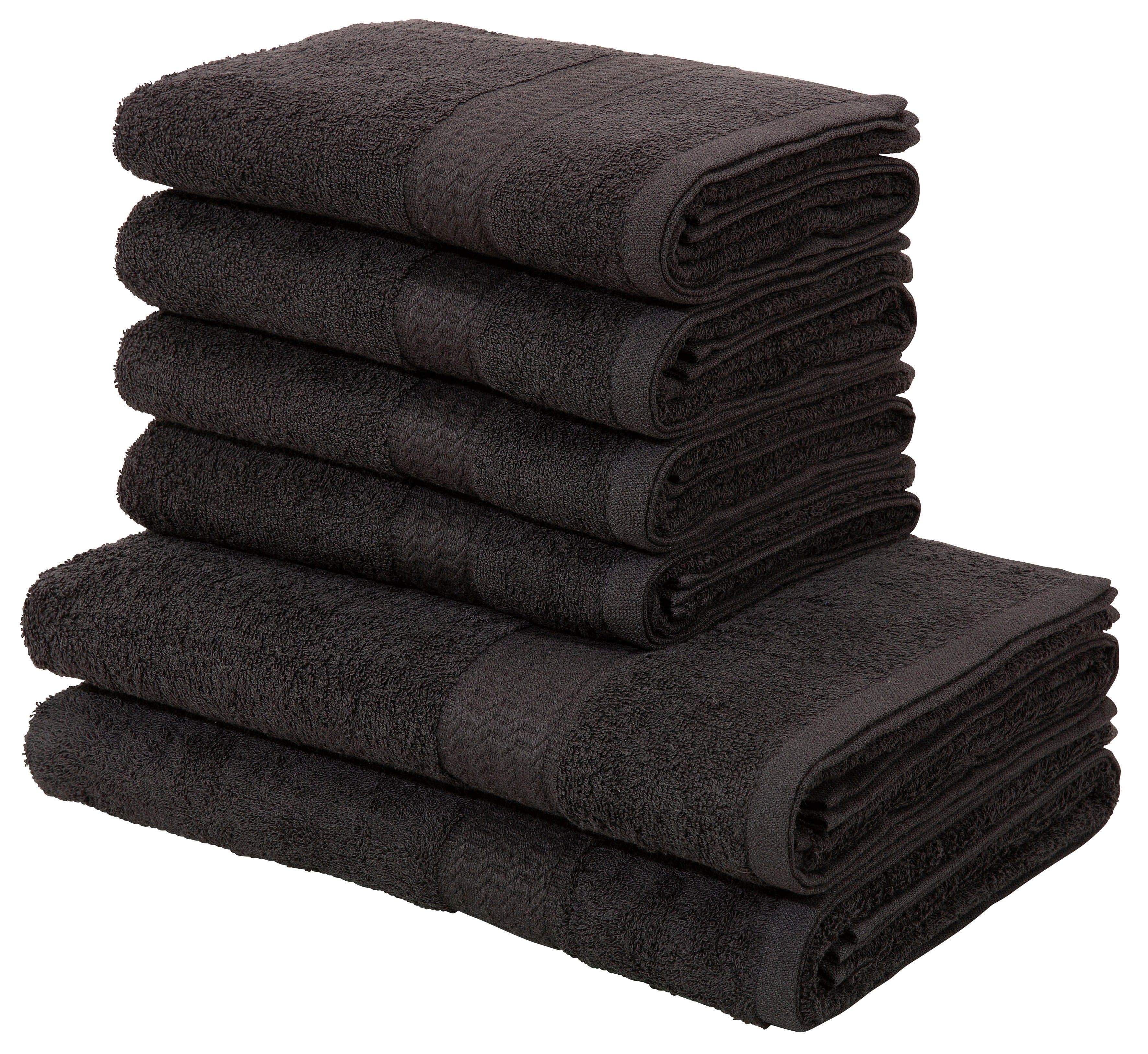 OTTO home Handtuch Set Juna | Schwarz