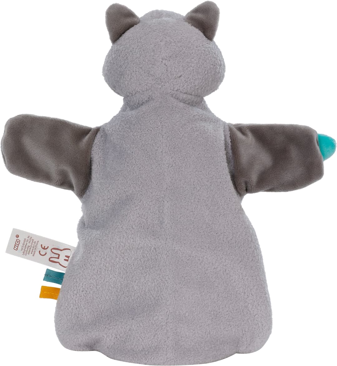Nici My first NICI Waschbär Handpuppe | Grau