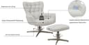 Home affaire VERGAS Ohrensessel mit Hocker | Beige 3