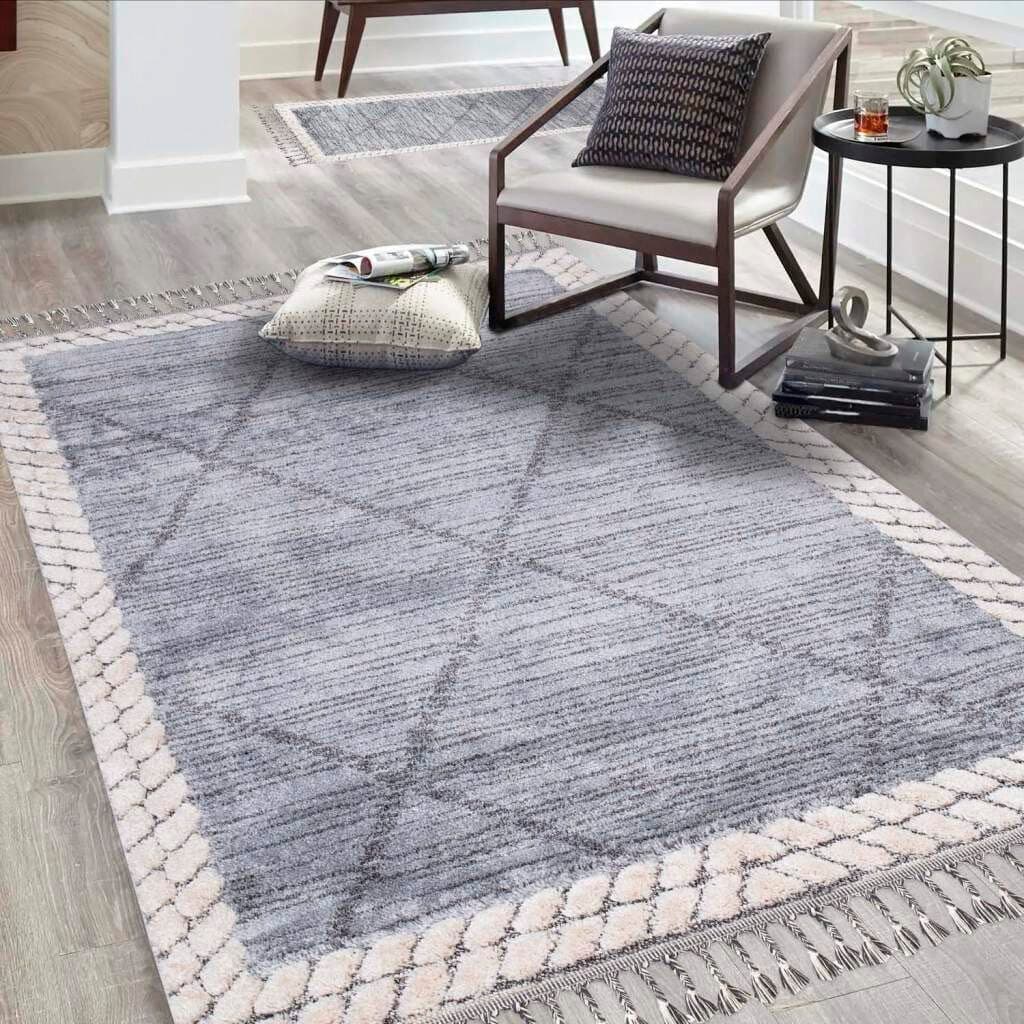 Carpet City Hochflor-Teppich Valencia 909 | Grau