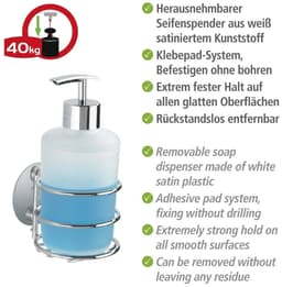 Wenko Seifenspender Turbo-Loc® | Mehrfarbig