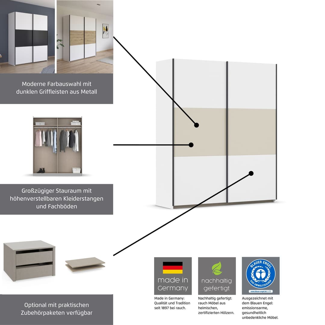rauch NEO Kleiderschrank | Holztöne
