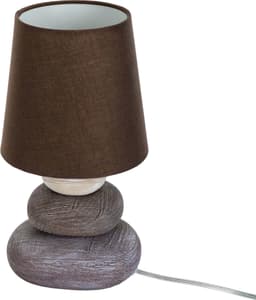 Näve LED Tischleuchte Stoney | Braun