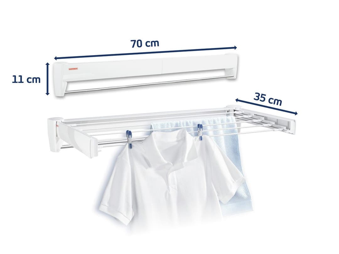 Leifheit Telegant Plus 36 Protect Plus Wandwäschetrockner | Weiß